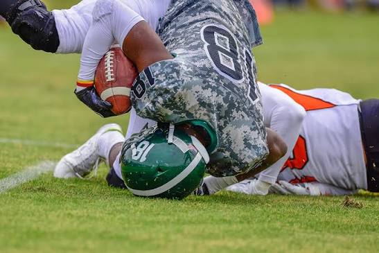 Athletes competing in contact sport